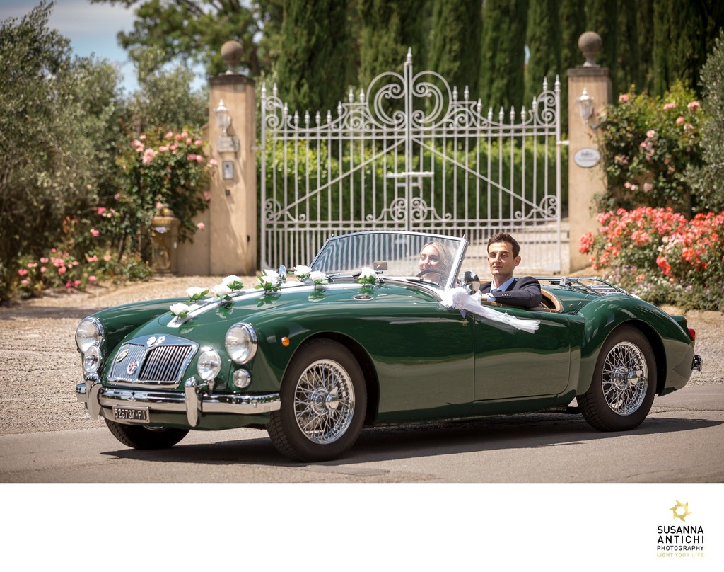 Florence countryside wedding portrait