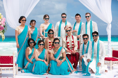 hindu bridal party picture
