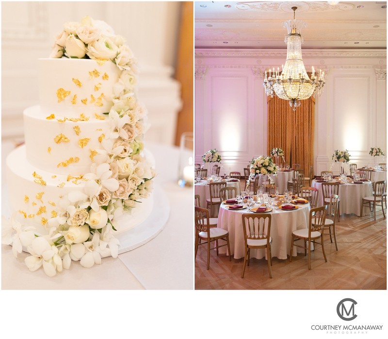 Wedding Cake and Decor at the Nixon Library