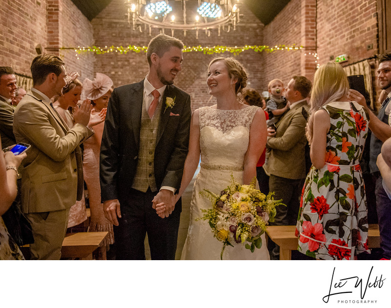 Bride Groom Curradine Barns Worcestershire Wedding 