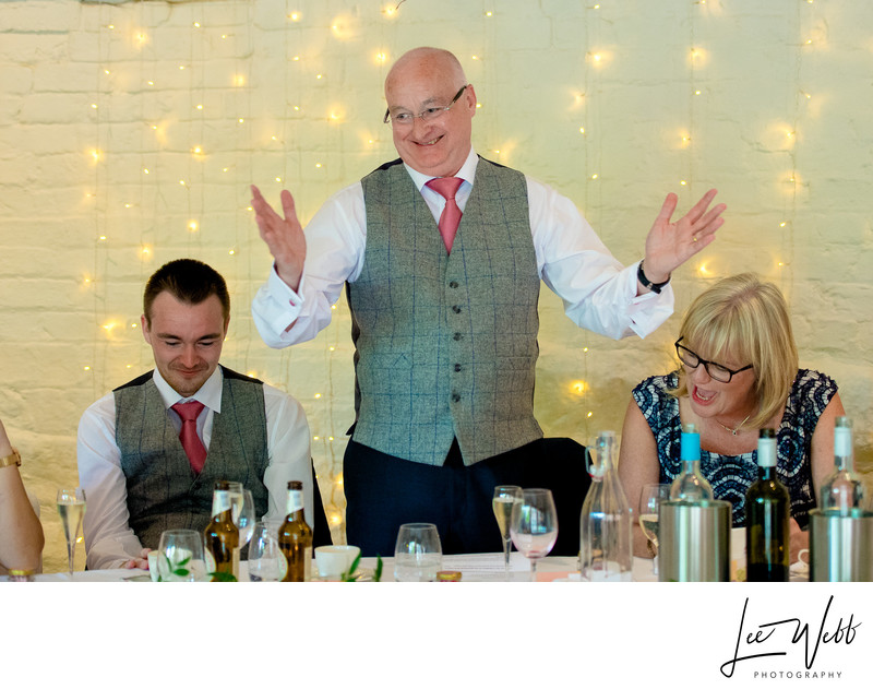 Father of Bride Curradine Barns Wedding Photography