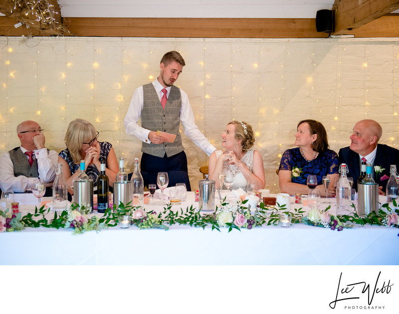 Curradine Barns Wedding Venue Grooms Speech