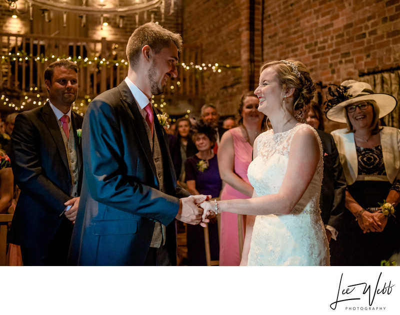 Smiling Bride Curradine Barns Wedding Venue Worcester