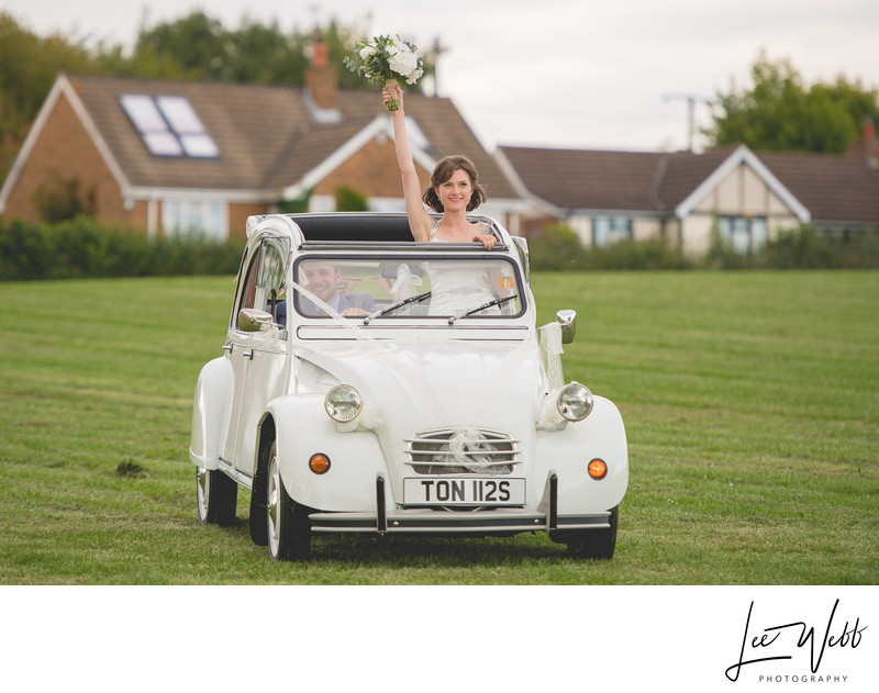 White Citroen 2CV Wedding Car