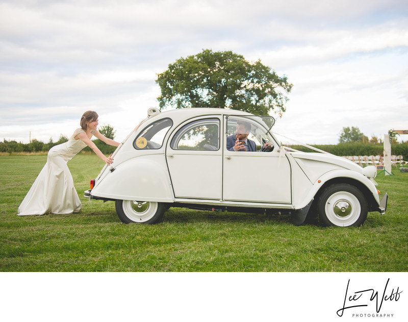 Funny Citroen 2CV Wedding Car