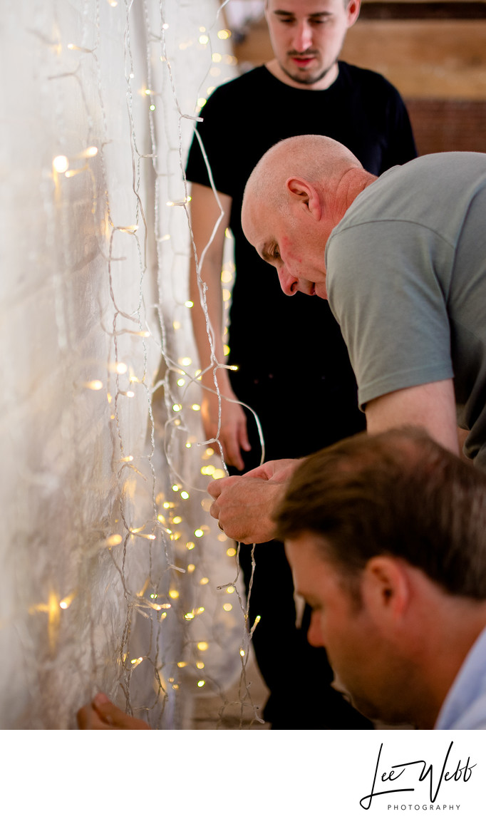 Worcestershire Wedding Curradine Barns fairy lights