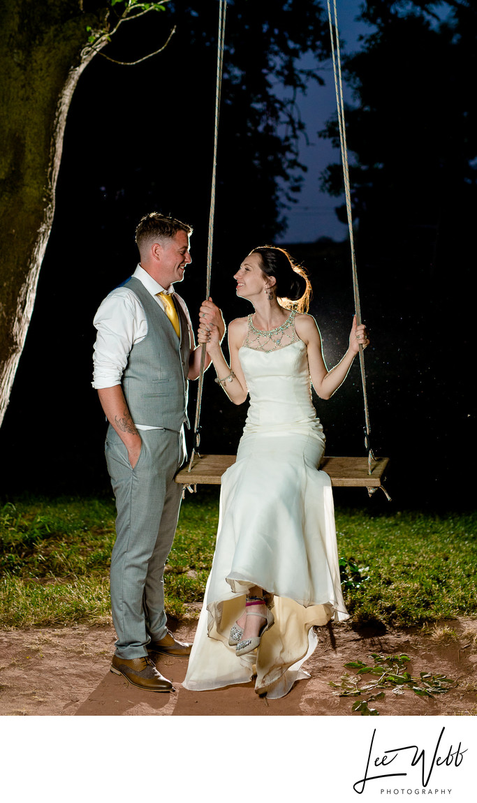 Worcester Glamping Bride and Groom