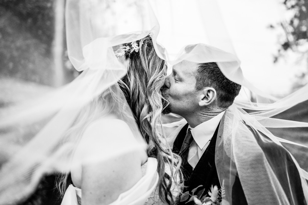 Under Veil Wedding Photos