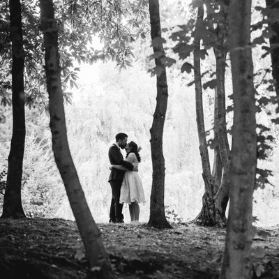 Wedding environmental portrait