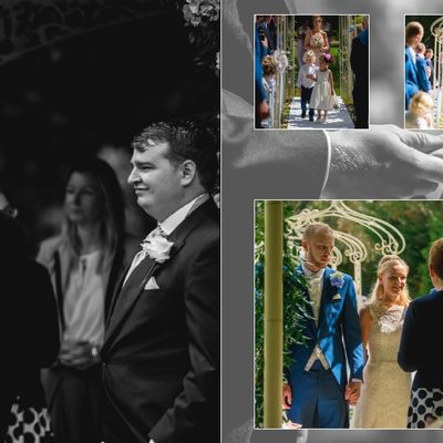 Manor by the Lake Wedding Album Pages 12 & 13