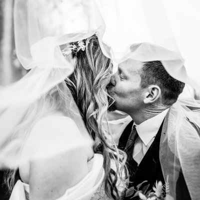 Under Veil Wedding Photos
