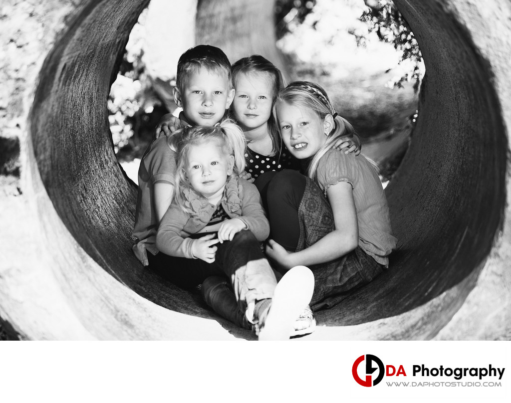 Siblings Children Portraits at Royal Botanical Garden