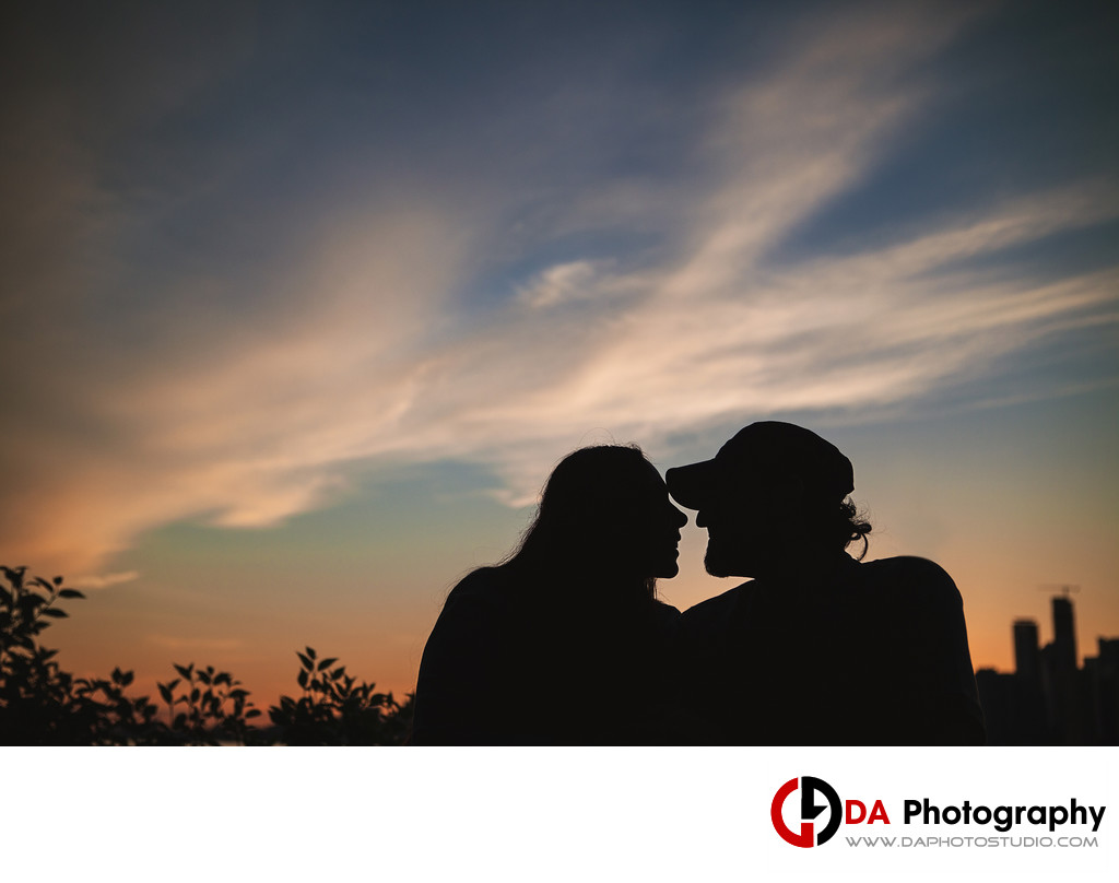Sunset Engagement Photos at Toronto Island