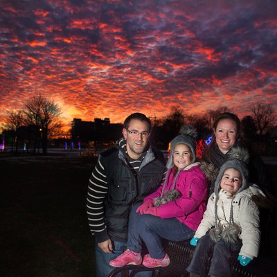 Sunset at Family Portrait at Burlington Waterfront