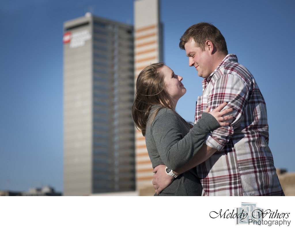 Fort Wayne Skyline Engagement Photographer Wedding