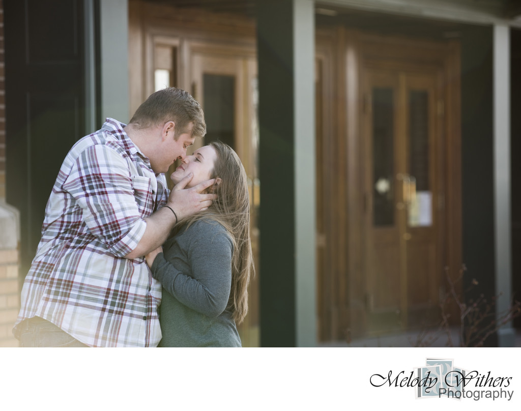 Station Downtown Fort Wayne Engagement Photographer