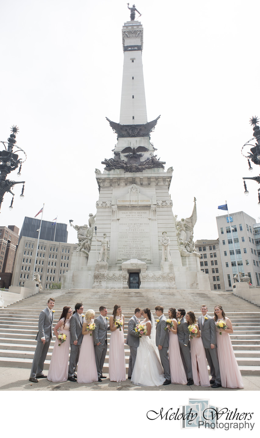 Monument Circle Wedding Party 