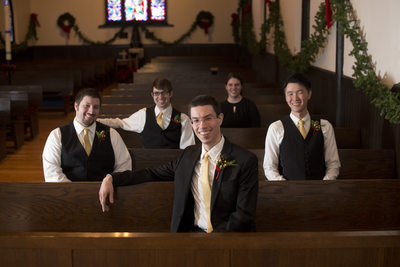 Wedding-Photographer-Church-Pews-Muncie-Indiana