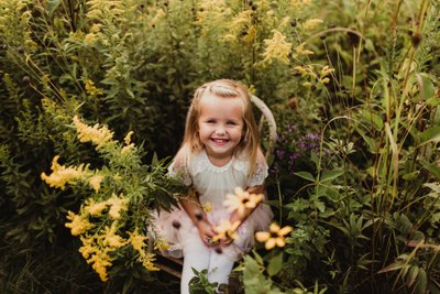 Dreamy family photos in a field near Hartford WI 