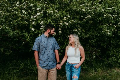 Summer engagement session at Pike Lake State Park in Hartford, WI 