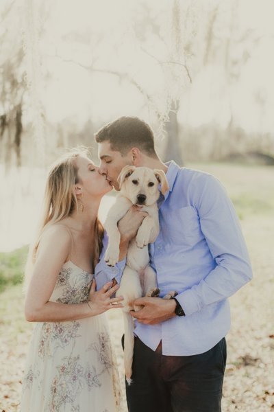 Hartford WI engagement session with dog