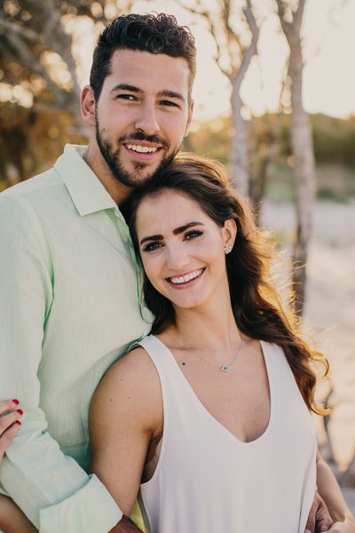 Beach engagement session lake michigan wisconsin