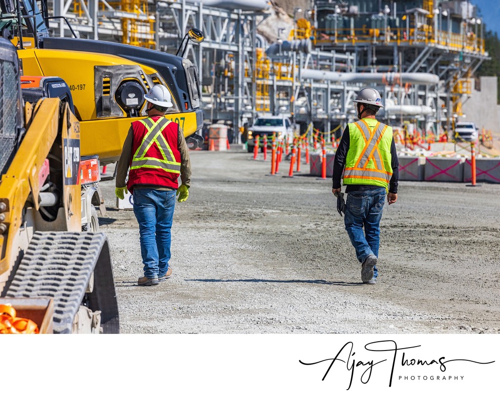 industrial photography Woodfibre LNG project