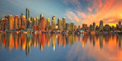 Vancouver Skyline panorama Wall art 