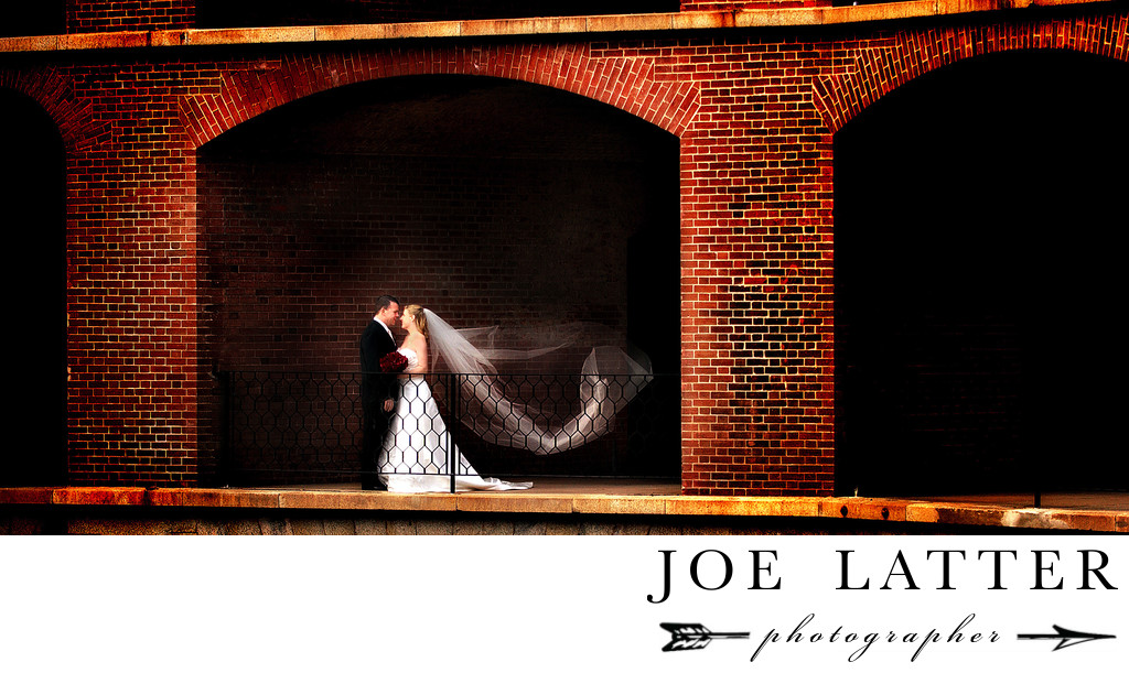 Amazing wedding photographs at Fort Point in San Francisco California
