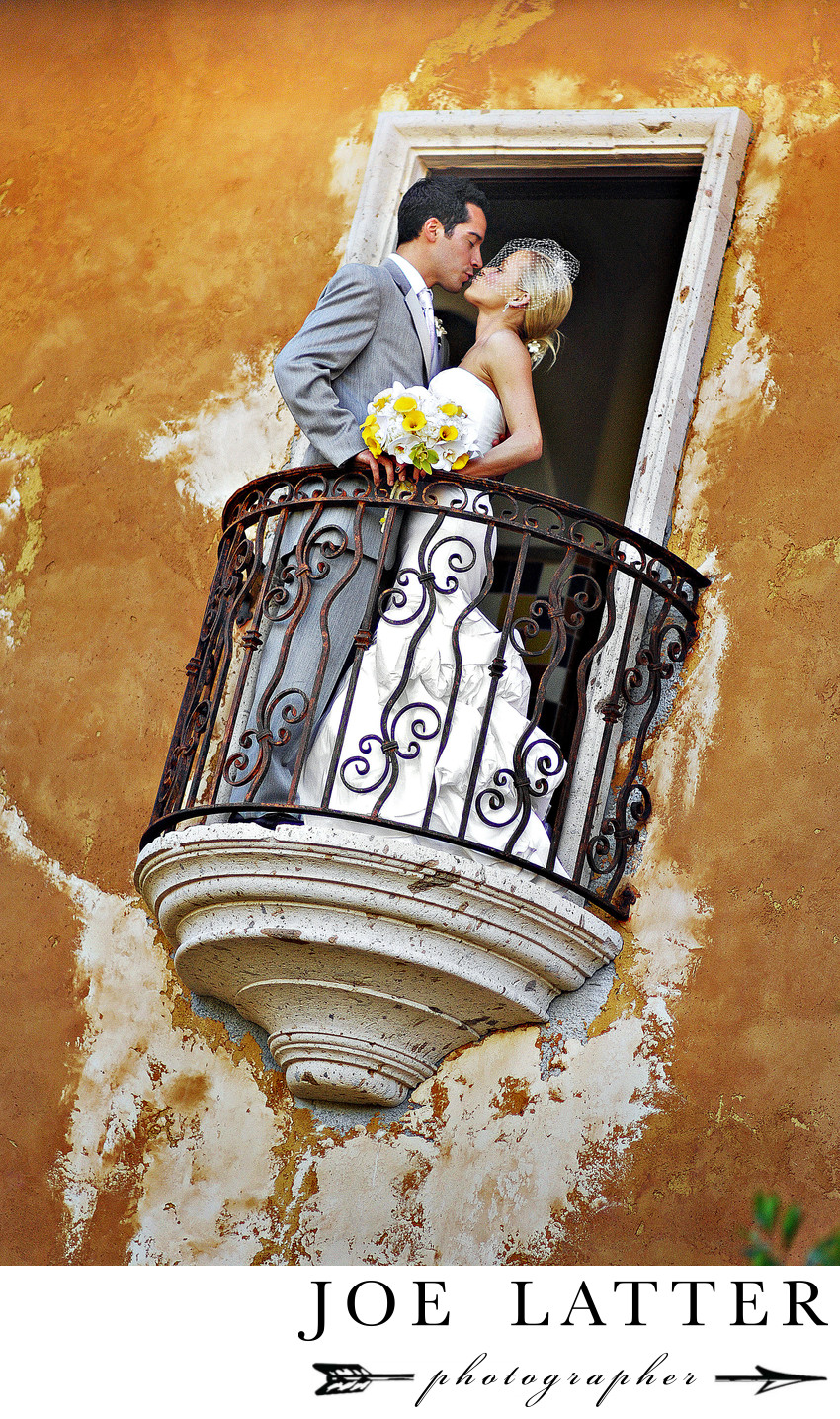Intimate wedding ceremony at Villa de la Vina site of the TV show The Bachelor and The Bachelorette