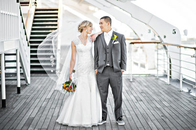 Long Beach Wedding Photograps on the Queen Mary