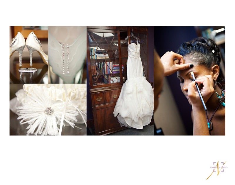 Bride getting ready at the Carter Center