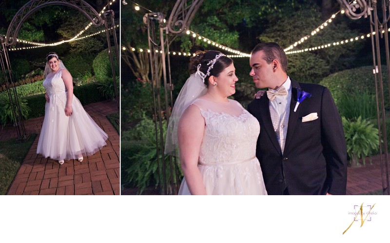 Bride and Groom at Little Gardens