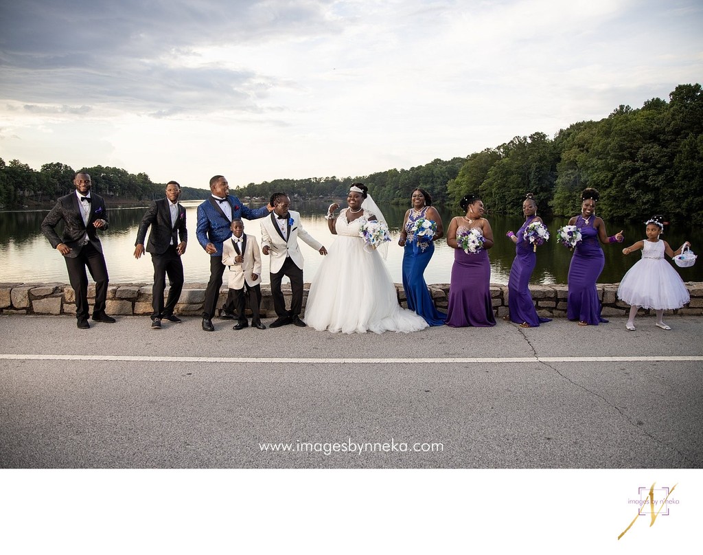 Stone Mountain Wedding party portrait