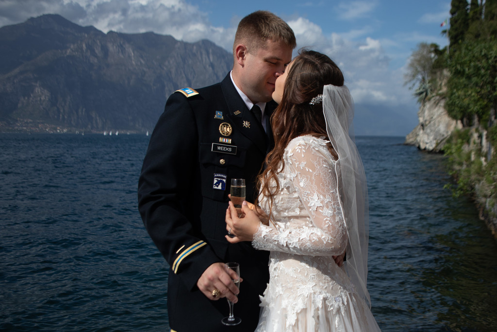 American Wedding by the water in Malcesine