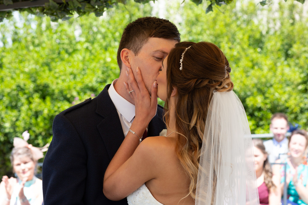 Dannielle and Craig's first kiss.