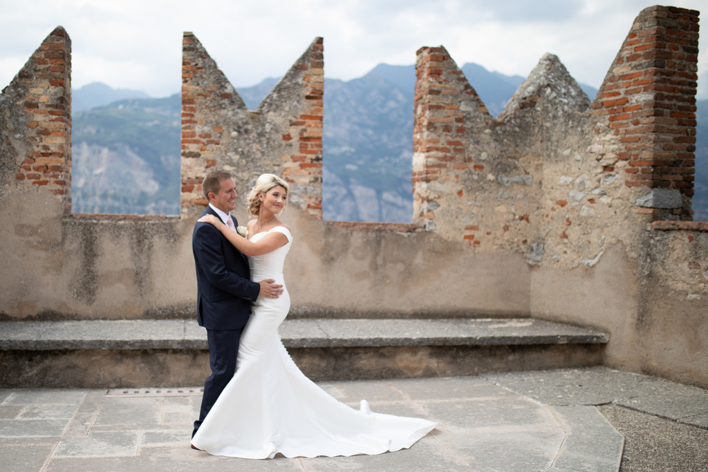 Claire and Adam in Malcesine Castle, Lake Garda