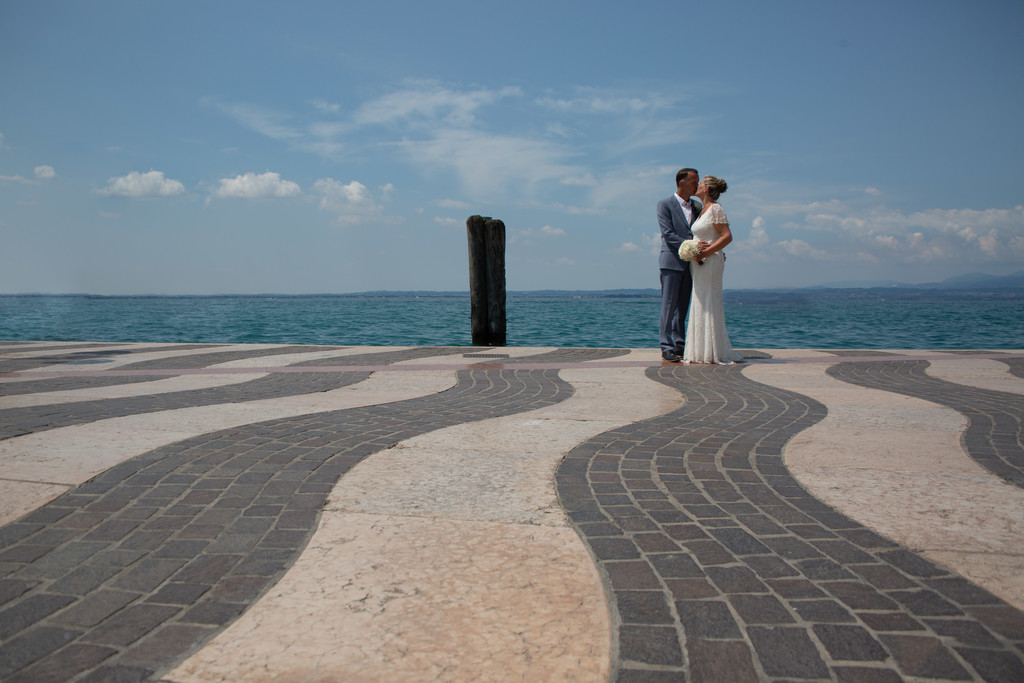 Love, stripes and curves on Lake Garda.