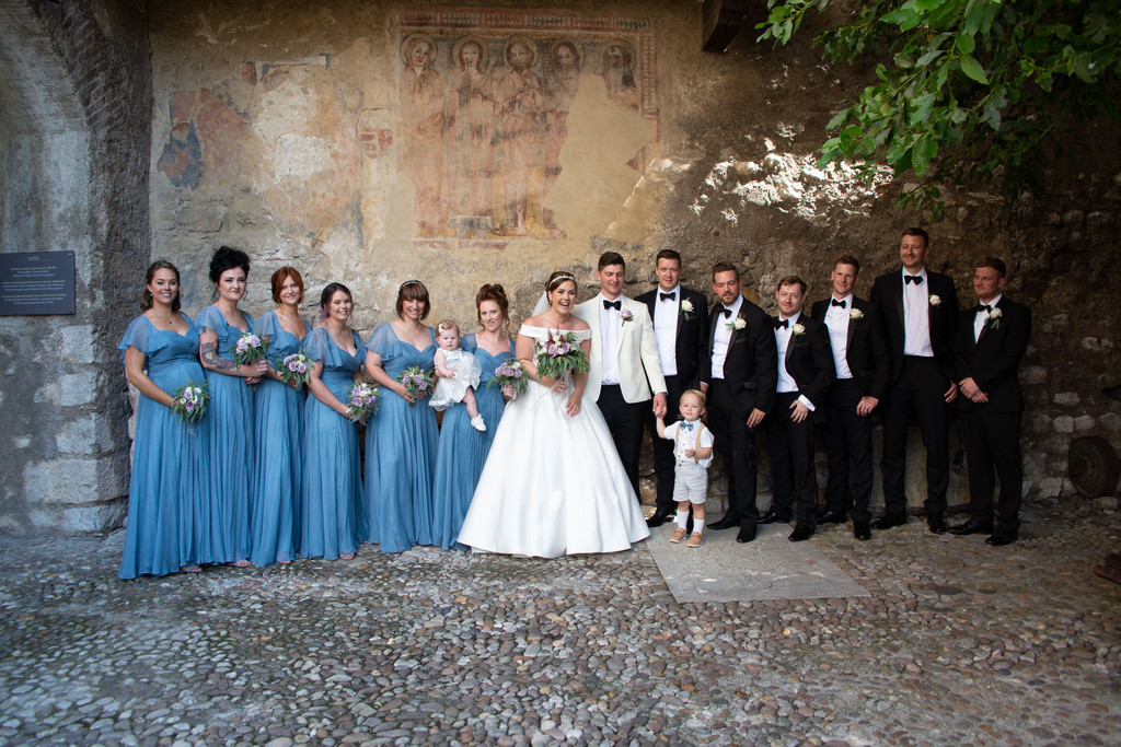 Roxanne and Anthony Bridal Party in Italy.