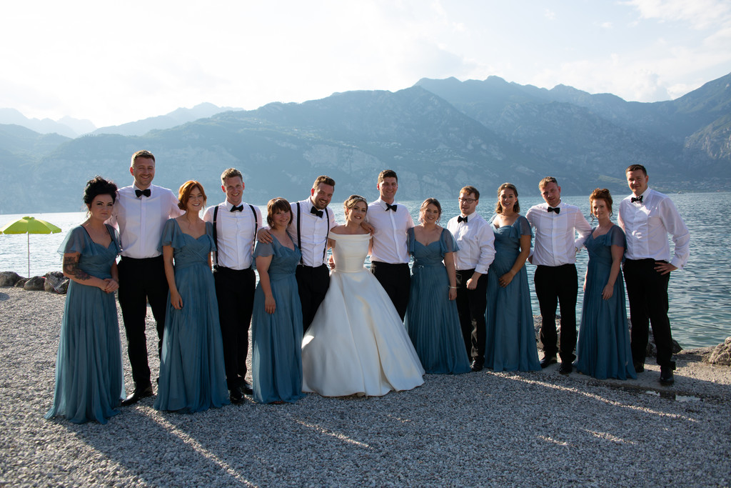 Roxanne and Anthony Bridal Party in Italy Lake Garda4