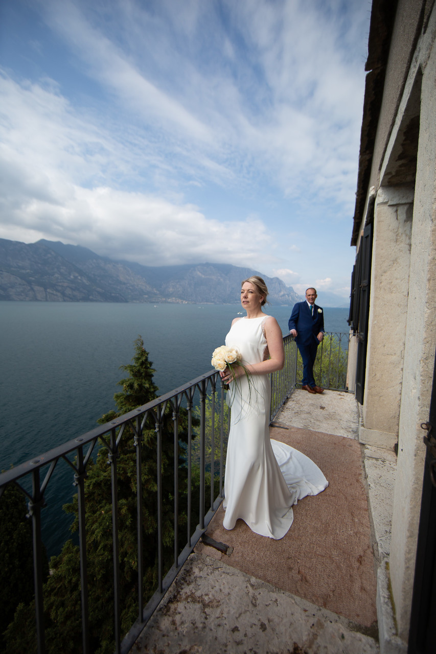 Margaret & Colin what a view in Malcesine Castle