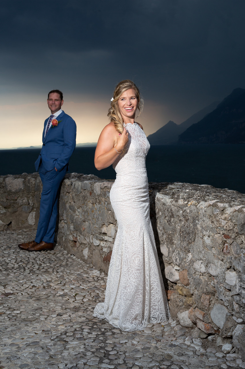 Striking symbolic weddings on Lake Garda