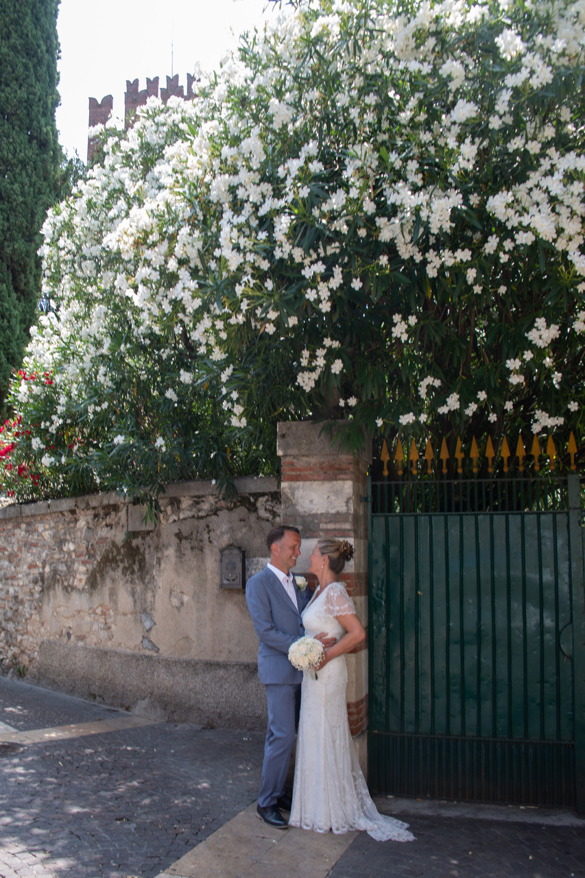 Bride and Groom by Jasmin Tree, Lazise, Italy.