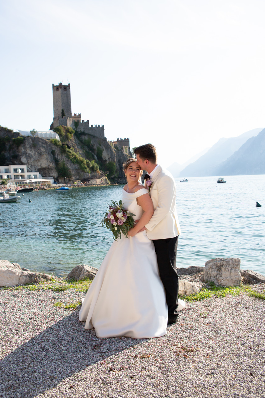 Roxanne and Anthony by the Lake, Malcesine Castle
