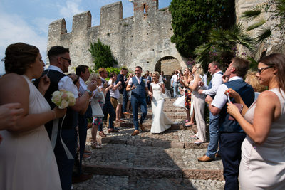 Romantic, charismatic weddings, Malcesine Castle, Italy