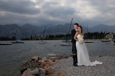 Dramatic scenery for the wedding photos