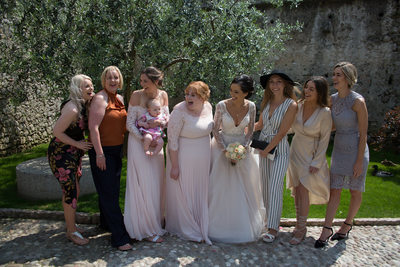 Mel and Mike wedding in Malcesine with guests