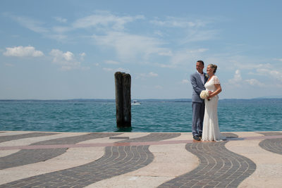 Lazise Lake Front stripes and curves-