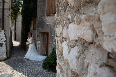 Kate in the streets of the beautiful Malcesine.