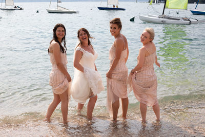 Kate and her maids keeping cool in Lake Garda.